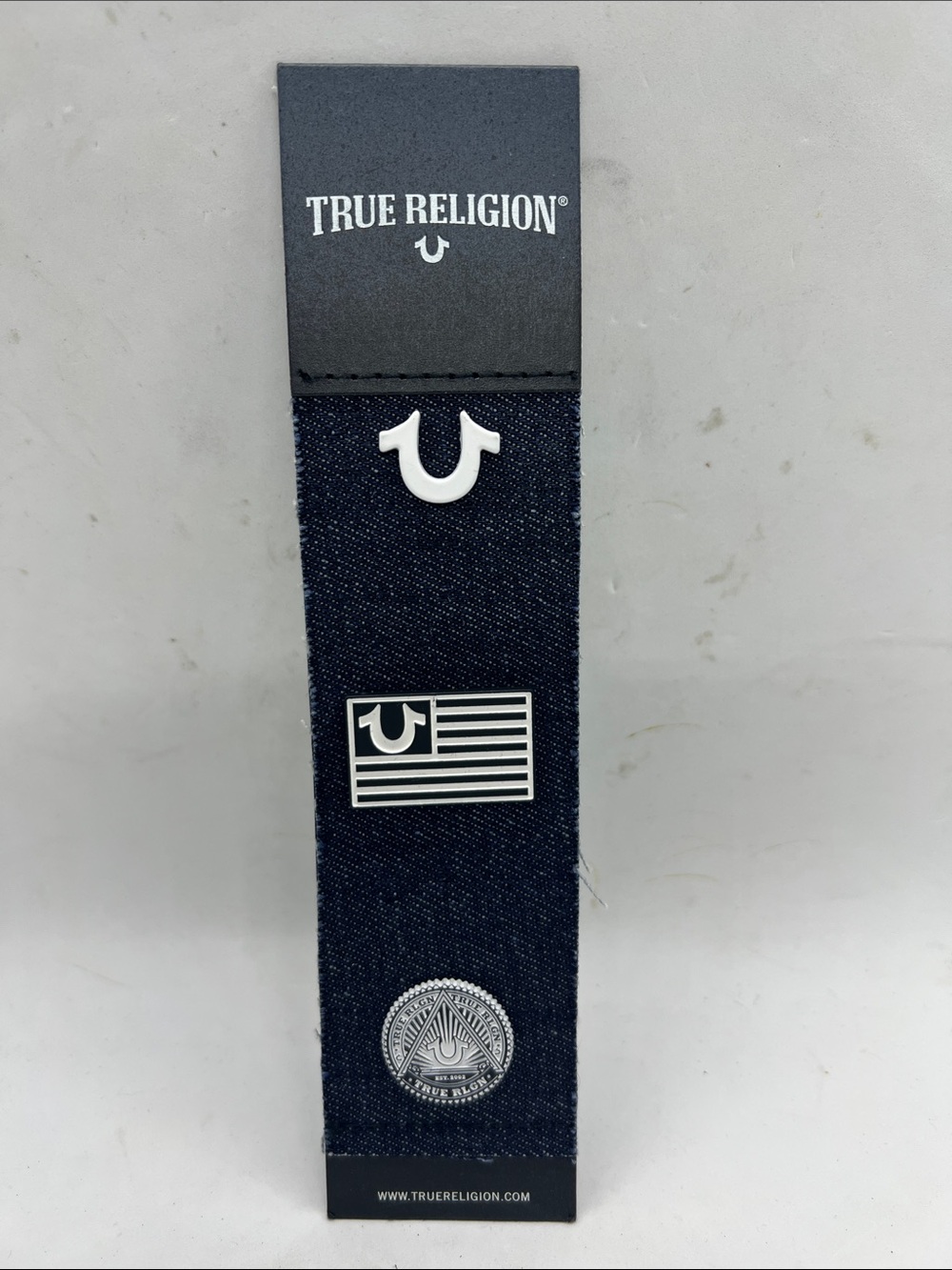 True Religion Pins Set of 3 Logo Button Pin UNISEX NWOT